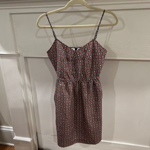J. Crew Seaside Cami Mini Fit and Flare Geometric Print Dress - Size 0